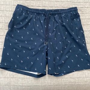 Swim shorts with compression shorts lining